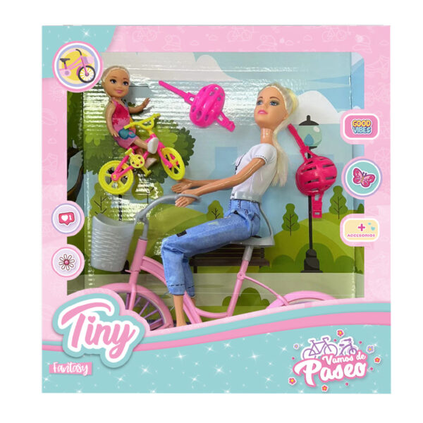 Juguete Muñeca Tiny Bicicletas Art 54537